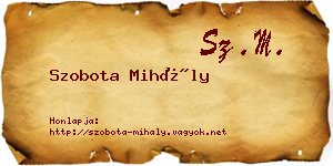 Szobota Mihály névjegykártya