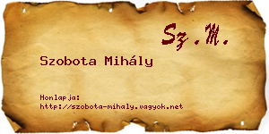 Szobota Mihály névjegykártya